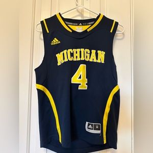 Authentic adidas Michigan basketball jersey, boys medium